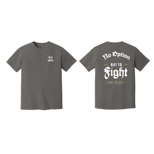 GREY Fight Like Hell T-Shirt// OVERSIZED