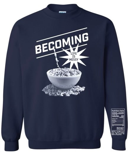 NEW Becoming Crewneck BLUE // OVERSIZED- PRE ORDER