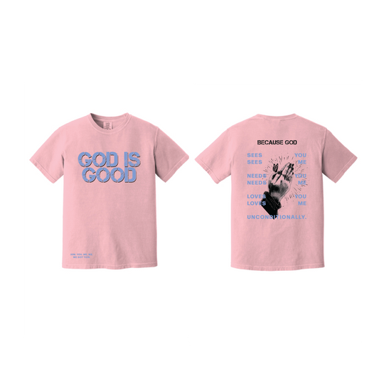 PINK God is Good T-shirt// OVERSIZED